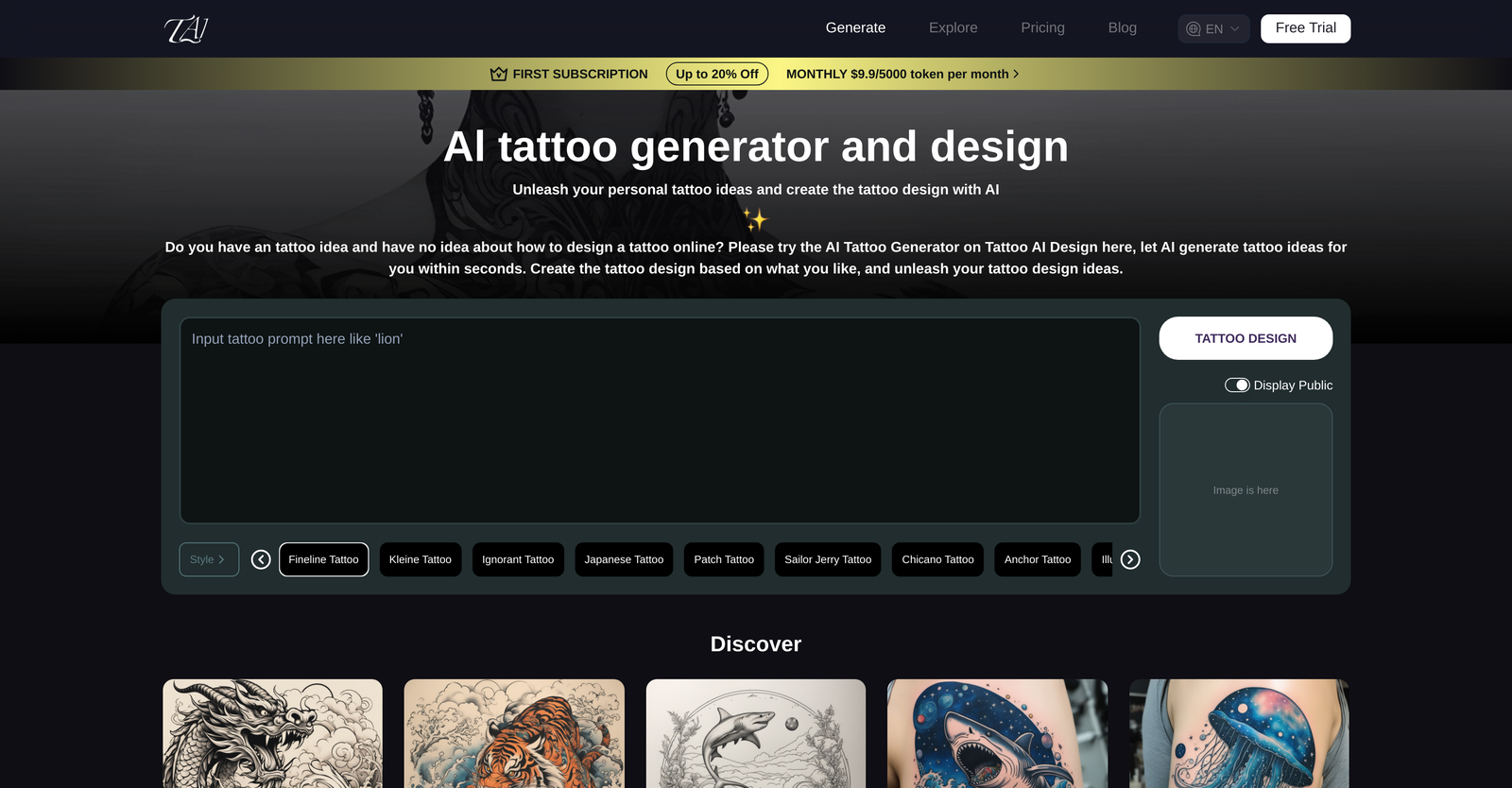 Tattoo AI Design image