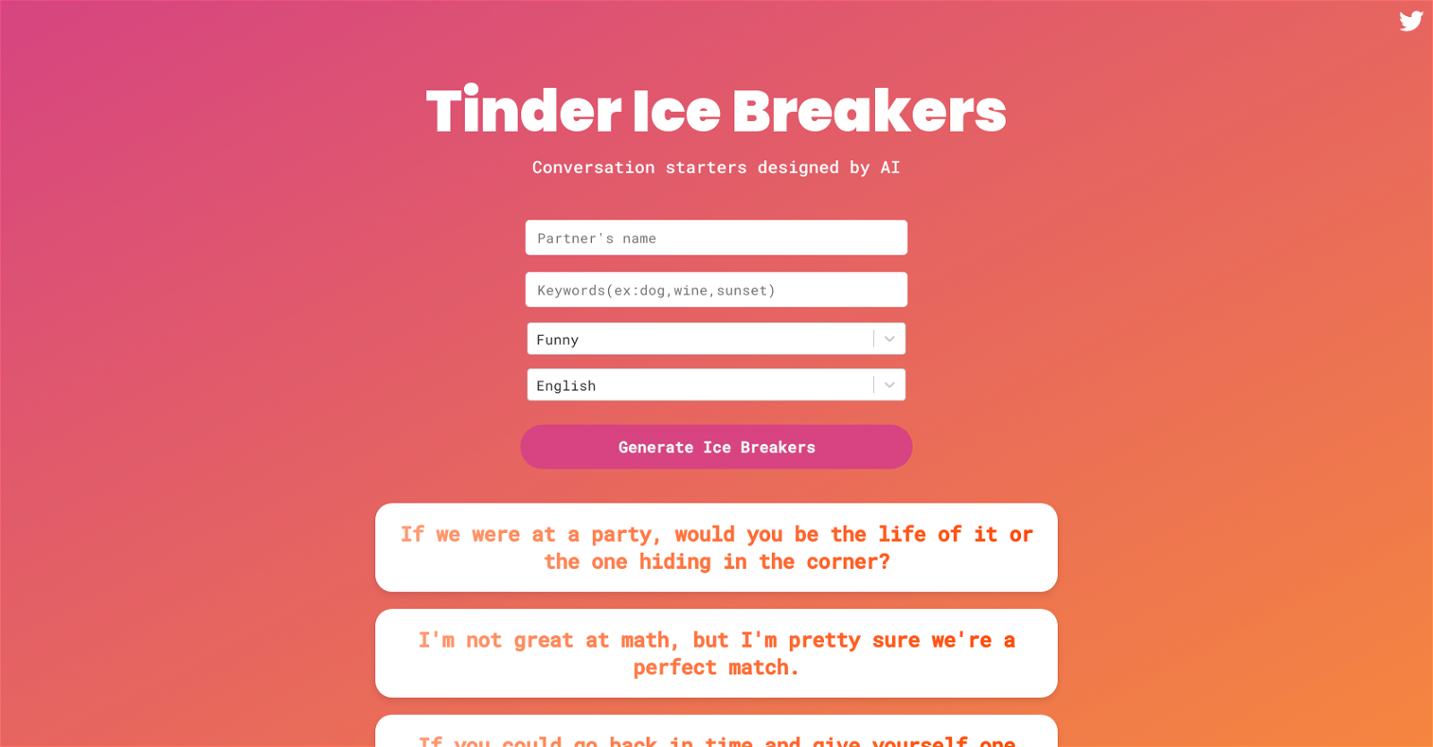 Tinder Ice Breakers image