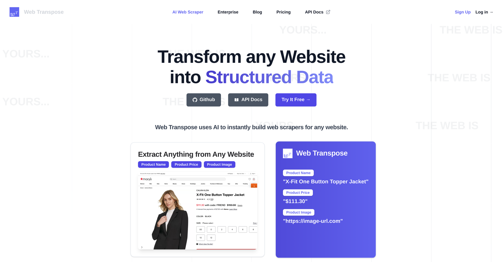 Web Transpose image